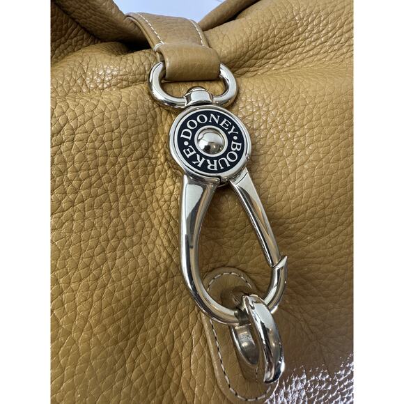 Dooney & Bourke Samba Logo Lock Sac with Keyring Hobo Shoulder Bag Toffee Purse - Picture 4 of 16